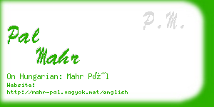pal mahr business card